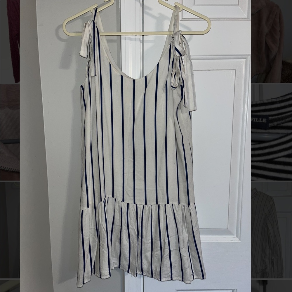 Dark blue and white sundress size small